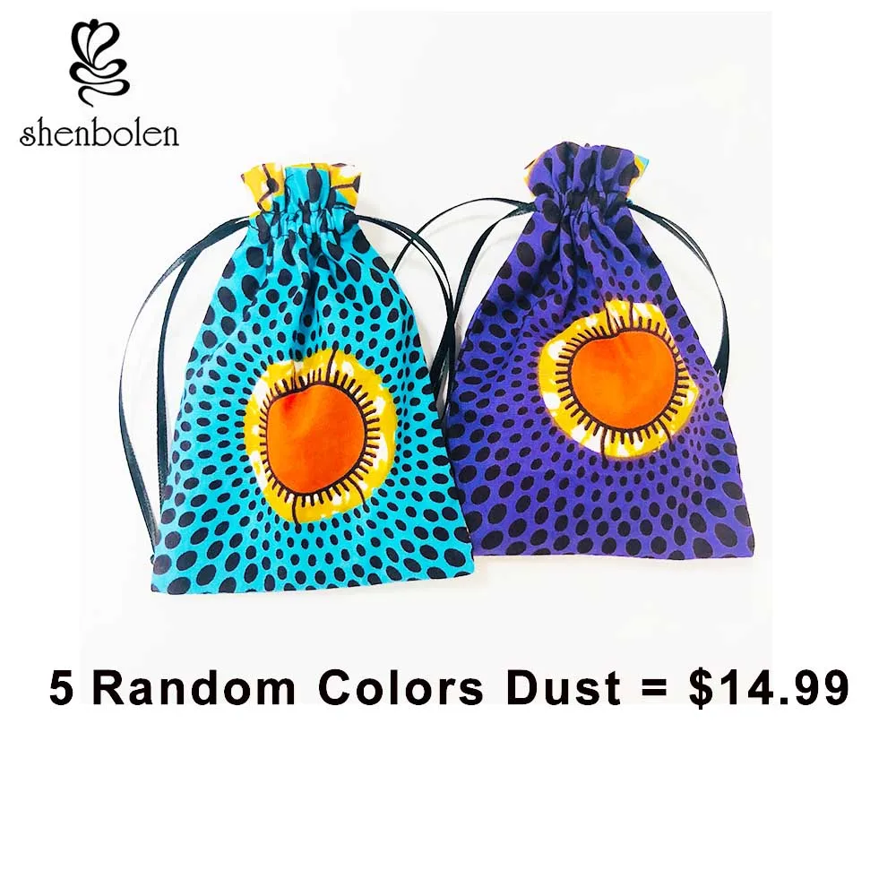 

High Quality 5pcs African Traditional Ankara Wax Prints Fabric for Handmade Sewing 6.5inch*4.5inch small Gift Dust Bag