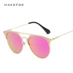 2019 ретро тенденция круглый Sunglassese Брендовая Дизайнерская обувь полу солнцезащитные очки без оправы тени для Для женщин Для мужчин Покрытие