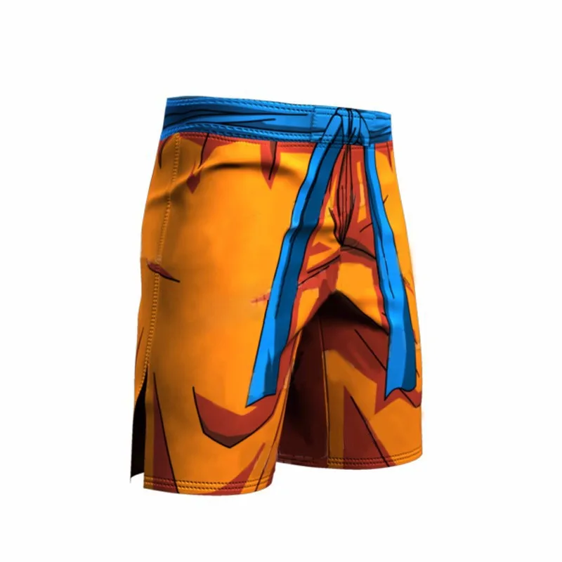 Летние мужские/женские 3D пляжные шорты с рисунком Dragon Ball, забавные печатных Шорты. Оранжевые мужские короткие брюки