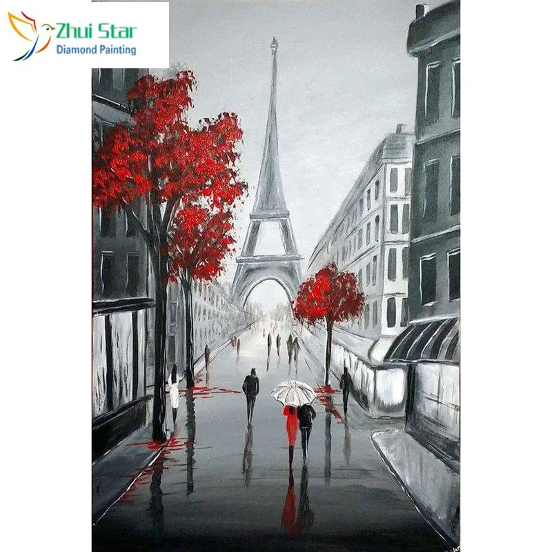 

Zhui star 5d diy Diamond embroidery paris diamond painting Cross Stitch full square drill Rhinestone mosaic home adorn