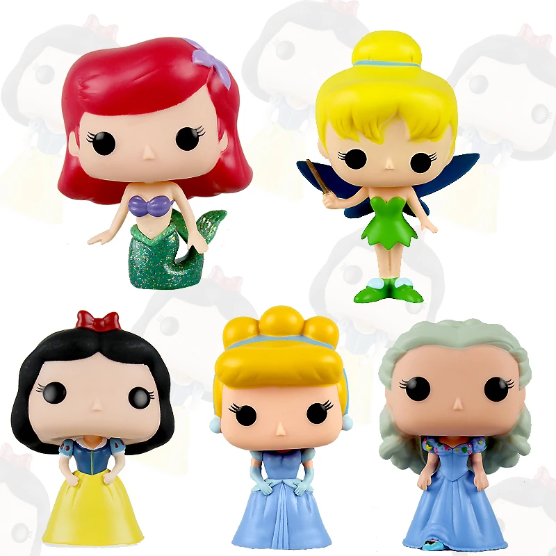 FUNKO поп Дисней Принцесса Кукла Белль Ариэль Рапунцель Золушка Тиана Эльза Анна Коллекция Фигурки игрушки для детей подарок