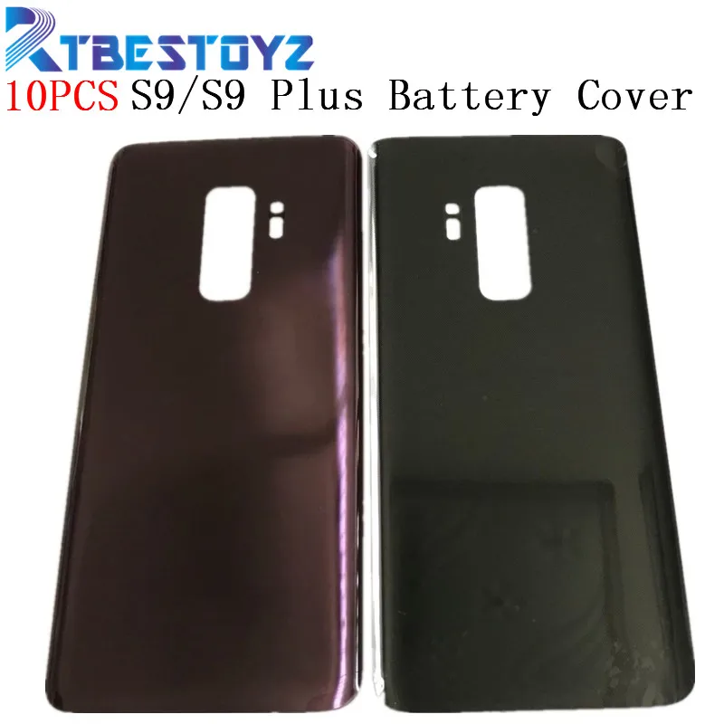 RTBESTOYZ 10PCS/lot For Samsung Galaxy S9 G960/S9 Plus G965F Back Battery Glass Cover Rear Door Panel With Adhesive Sticker | Мобильные