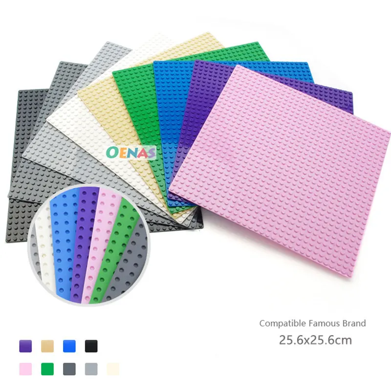 DIY 9 Colors 3232 Dots Base Plate For Small Bricks Baseplate Board Compatible LegoING Figures Building Blocks Toys For Children (8)