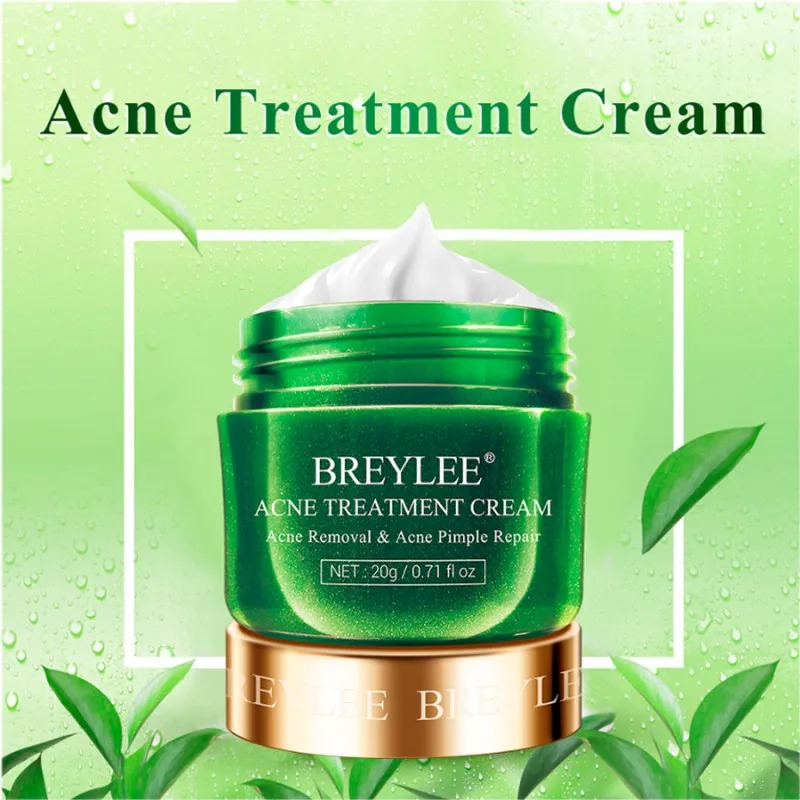 

Green Tea Acne Treatment Cream Anti Acne Face Cream Pimple Removal Spots Oil Control Shrink Pores Moisturizing Facial Skincare