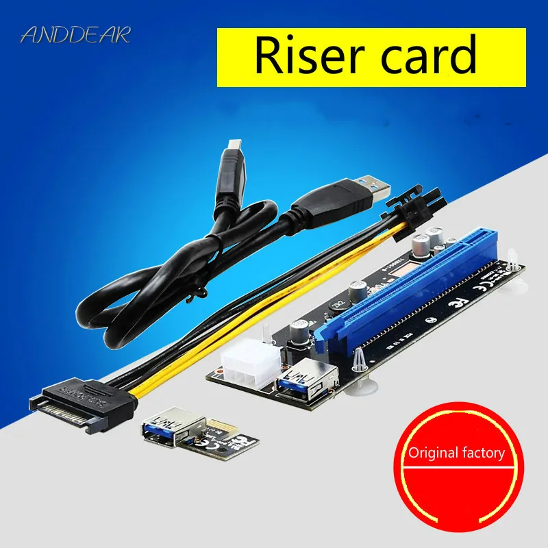 ANDDEAR Extreme new pci e 1X to 16X extension cable PCIe graphics adapter cable USB sata to usb