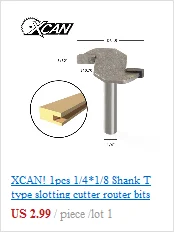 XCAN 3 шт. 1/4 ''хвостовик деревообрабатывающий фреза с прямой отделкой шаблон фреза долота ласточкин хвост Фрезерные фрезы