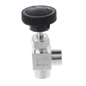 

1/4" BSP Equal Female Thread 304 Stainless Steel Flow Control Shut Off Needle Valve