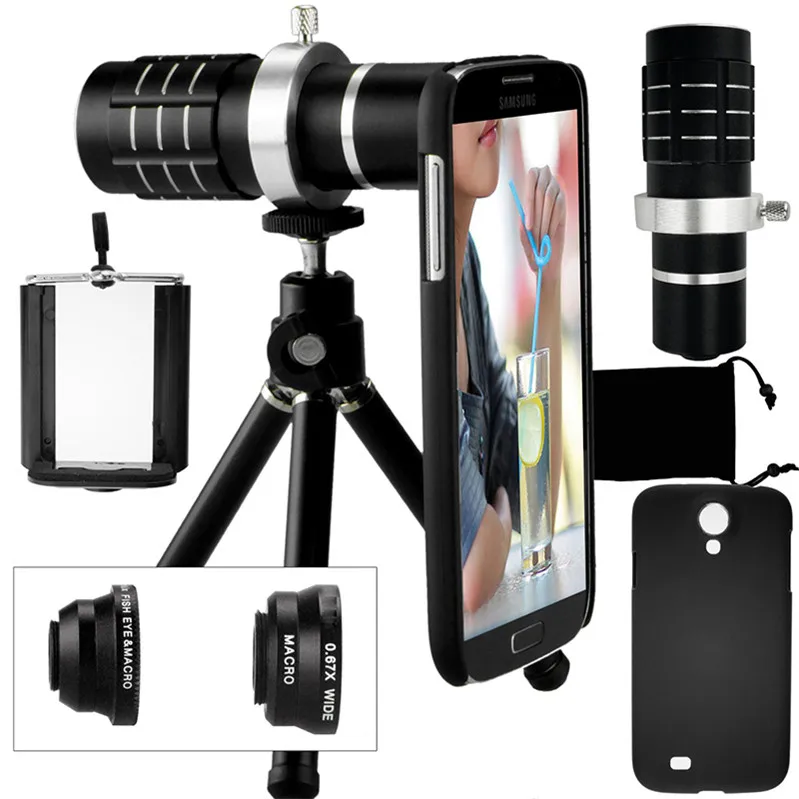 Camera Photo Kit 12x Zoom Lens+Accessories+Fisheye+2 in 1