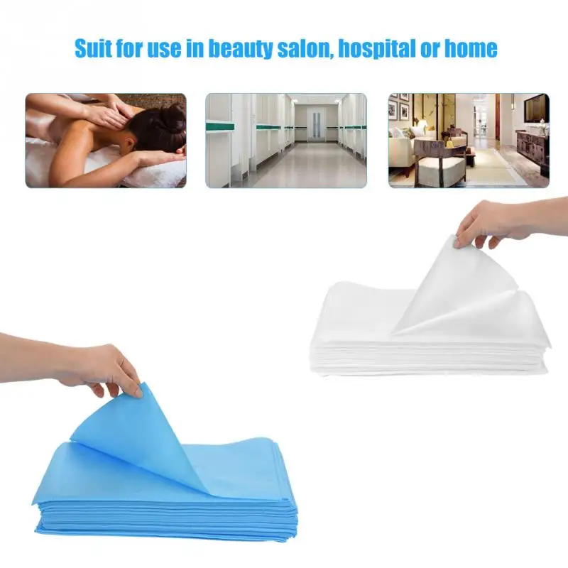 

10pcs/bag peluqueria Spa Disposable Bed Sheets Salon Massage Non-Woven Waterproof Anti-oil 2 Colors Beauty Cover Bed Sheets Tool