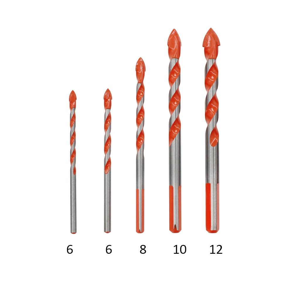 Многофункциональное керамическое сверло для стен Набор бит Противоскользящий треугольник хвостовик Сплав отверстие открывалка для плитки стекло кирпичная стена, дерево