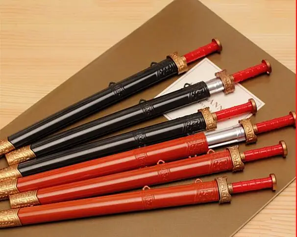 Creative Sword-shaped gel pen 0.38 black pen gifts 10pcs free shipping