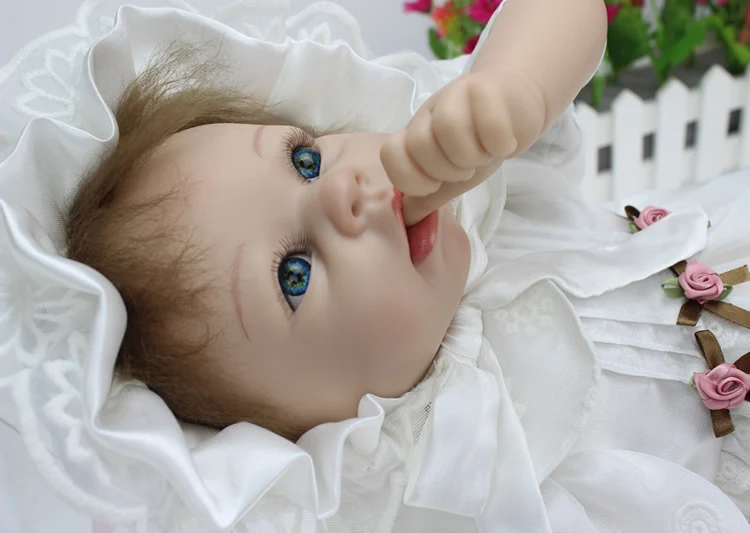 

2015 New 55 cm silicone reborn babies dolls toy for sale brinquedos newborn baby bonecas wedding gift girls toys