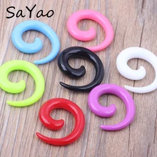 16Pieces/Set mix sizes Ear Expander Spiral Flesh Tunnel Earring Carved Snail Taper Plugs Stretcher