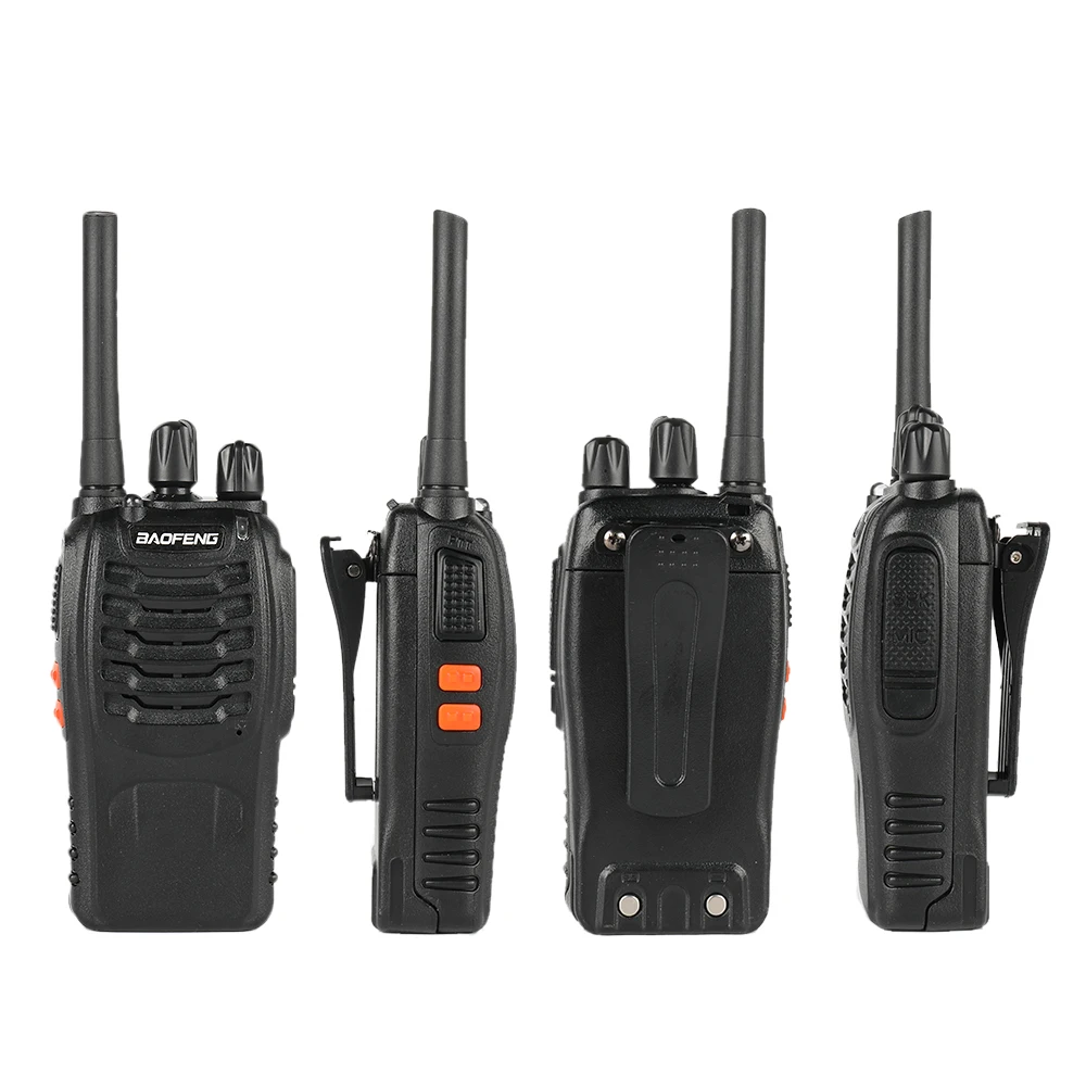 2pcs Baofeng BF-88E PMR 446MHz 0.5W UHF 16CH Protable Black Walkie Talkie Handheld Ham Two-way Radio USB Charger BF-888S 888S  2pcs Baofeng BF-88E PMR 446MHz 0.5W UHF 16CH Protable Black Walkie Talkie Handheld Ham Two-way Radio USB Charger BF-888S 888S