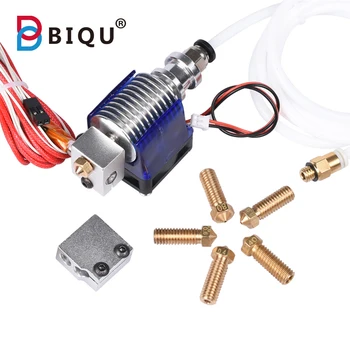 

BIQU DIY 2017 3D Printer J-head Hotend With Fan for 1.75/3.0mm 12V 3D V6 bowden Filament Wade Extruder + Volcano Nozzels kossel