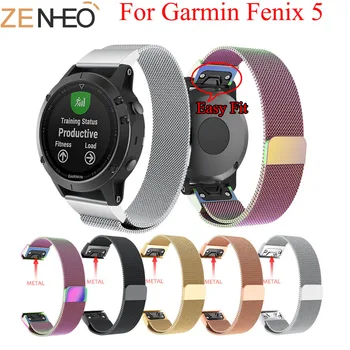 

22mm Replacement Metal Watch Strap For Garmin Fenix 5 6 pro Stainless Steel Bracelet Watchband For Forerunner 935 945 Wristband
