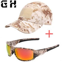 Брендовые поляризованные солнцезащитные очки, камуфляжная оправа, спортивные солнцезащитные очки, очки для рыбалки, Oculos De Sol Masculino со шляпами