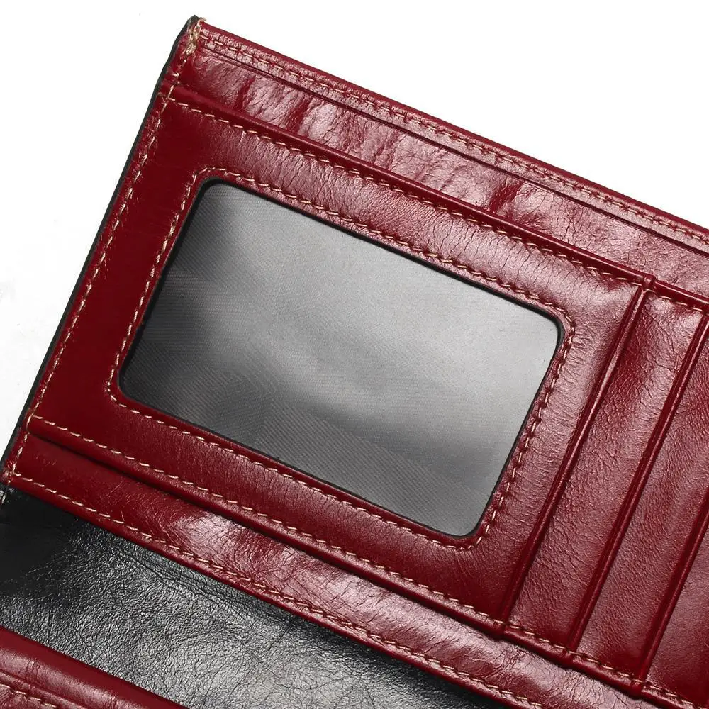 New Fashion 100% Oil Cow Genuine Leather Women Long Wallets Real Leather Female Luxury Brand Clutch Girl Lady Gift Cash Purse New Fashion 100% Oil Cow Genuine Leather Women Long Wallets Real Leather Female Luxury Brand Clutch Girl Lady Gift Cash Purse