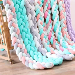 4 Strands Baby Knot Bed 2M/3M Baby Handmade Nodic Knot Newborn Bed Bumper Long Knotted Braid Pillow Baby Bed Bumper Knot Crib 4 Strands Baby Knot Bed 2M/3M Baby Handmade Nodic Knot Newborn Bed Bumper Long Knotted Braid Pillow Baby Bed Bumper Knot Crib