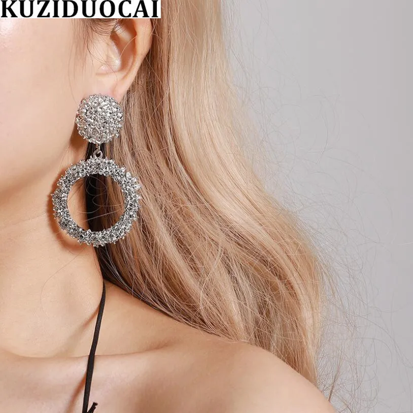 Kuziduocai новые модные ювелирные изделия potole 3 цвета изогнутая поверхность Круглый