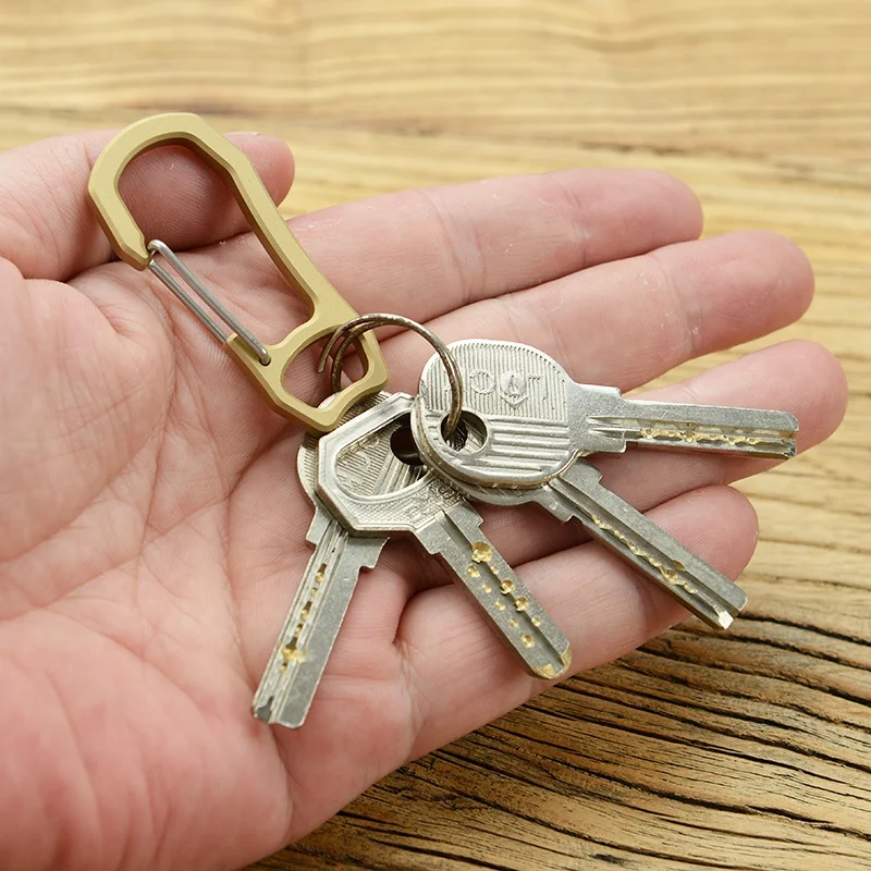 

High Quality Useful Carabiner Key Chain Brass Keychain Outdoor Tools Sports Key Ring TX005