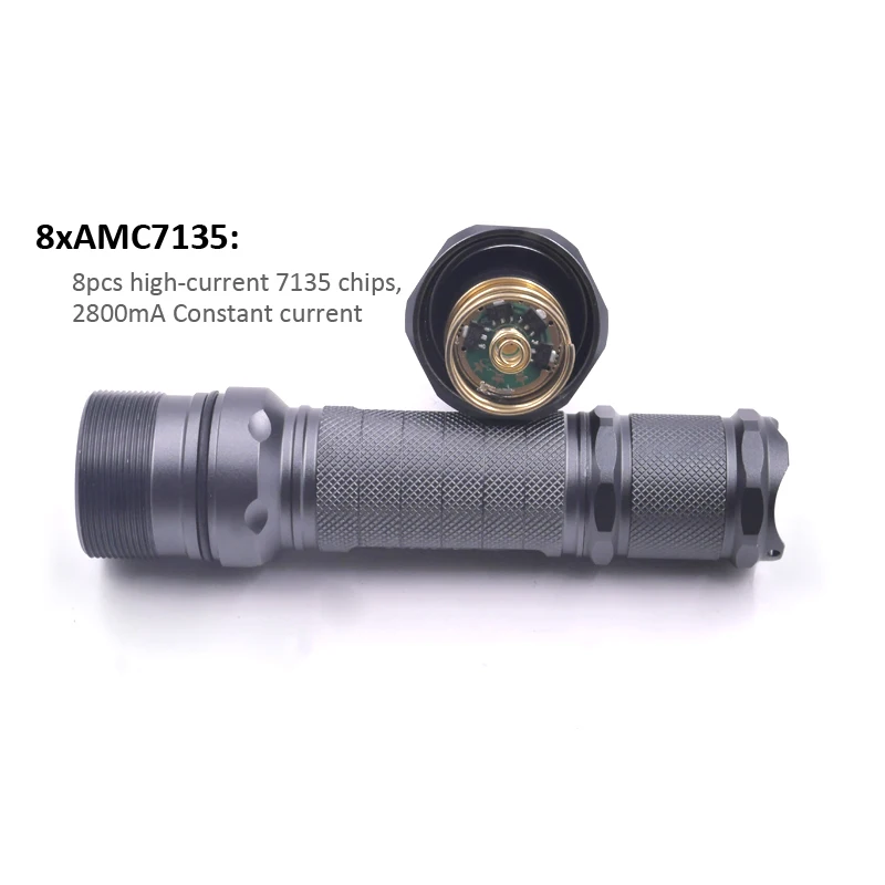 Manta Ray M6 XHP50.2 6500K светодиодный титановый фонарик DTP медная пластина 8 * AMC7135 драйвер