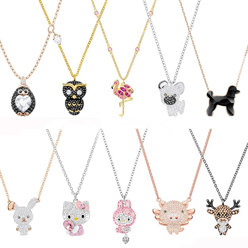 

SERVICE YOU Fashion 100% Sterling Silver Original 1:1 High Quality Hello Kitty Series Of Necklace Women Jewelry Free Mail