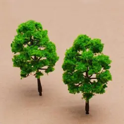 Зеленые деревья железнодорожная Модель Пейзаж миниатюрный пластик 10 X шт/набор Diorama Wargame Park 8 см Лучший