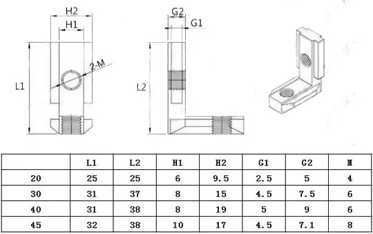 L-образный кронштейн для 3030 экструзии для HyperCube Evolution 3D печатных частей серебристого или черного цвета, 30 шт./партия