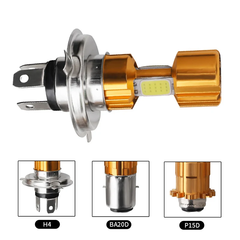 

H4 LED Light Motorcycle Headlight Hi/Lo Beam Headlamp P15D BA20D H6 Led Front Head Light Bulb For Honda Kawasaki