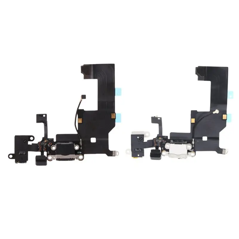 

OOTDTY Video Cables USB Charging Port Connector Micphone Earphone Jack Flex Cable Parts For iPhone 5