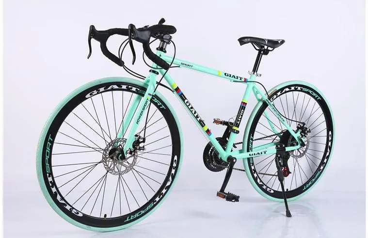 Sale Steel frame road bicycle 2016 new cycling jersey bicicleta bike 52cm man& woman bike 21/24/27 speed Disc brakes 3 7 Sale Steel frame road bicycle 2016 new cycling jersey bicicleta bike 52cm man& woman bike 21/24/27 speed Disc brakes 3 7