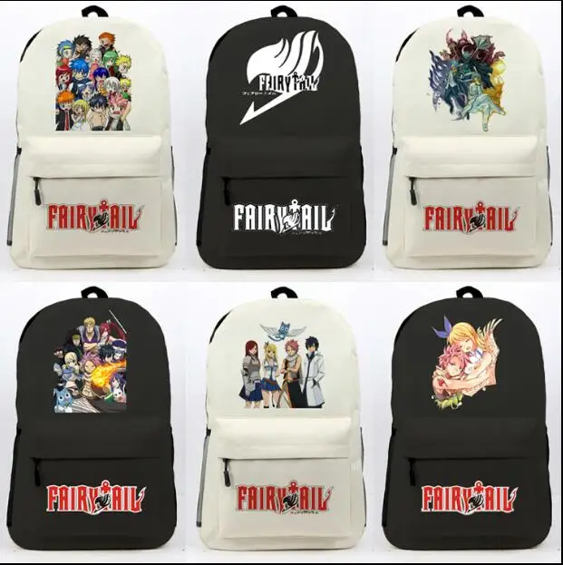 

Fairy Tail Happy Cat Women Backpack Cartoon Natsu Lucy Anime School Bags Bookbag Laptop Shoulders Bag Men Rucksack Travel Bags