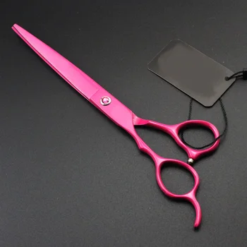 

custom 7 inch left hand Straight Hair Cutting Scissor Dog Grooming Scissors Shear Hair Cutting Trimmer Hairdressing Clippers