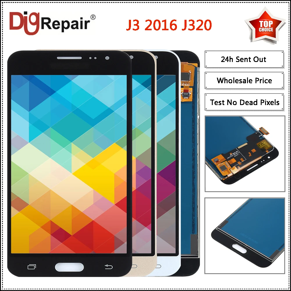 

j320f lcd For Samsung Galaxy J3 2016 LCD J320 J320F J320M Display Digitizer Touch Screen Replacement Part For Samsung j3 Display