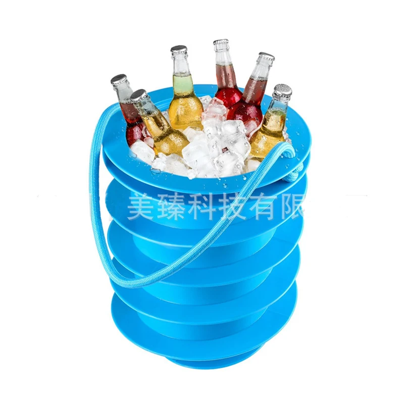 

Outdoor Ice Beach bucket speaker IPX7 waterproof wireless speakers FM Radio mobile power Bluetooth speaker combo 5 in 1