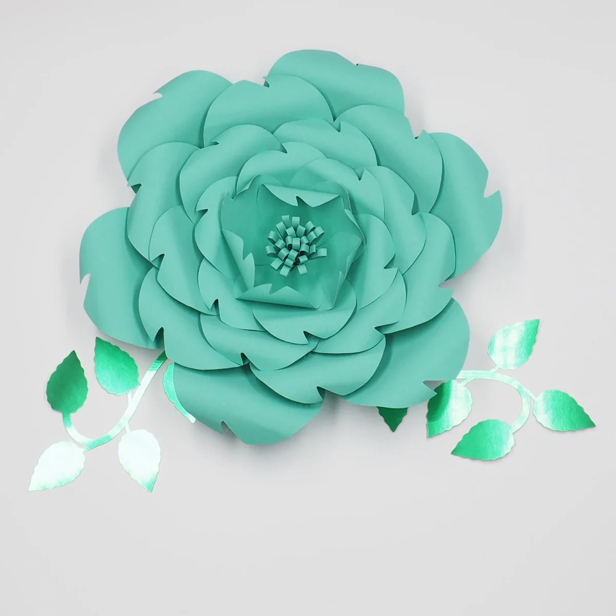 

1Piece Flower+2pcs Leaves Giant Paper Flowers Wedding Backdrop Photography Bridal Shower Centerpiece Photo Shoots Archway Decor