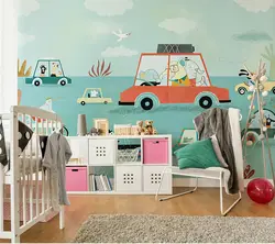 Новые мультфильм автомобиль слон росписи обоев 3d стены фото росписи для Детская комната Детский сад диван фон 8d Настенная Декор