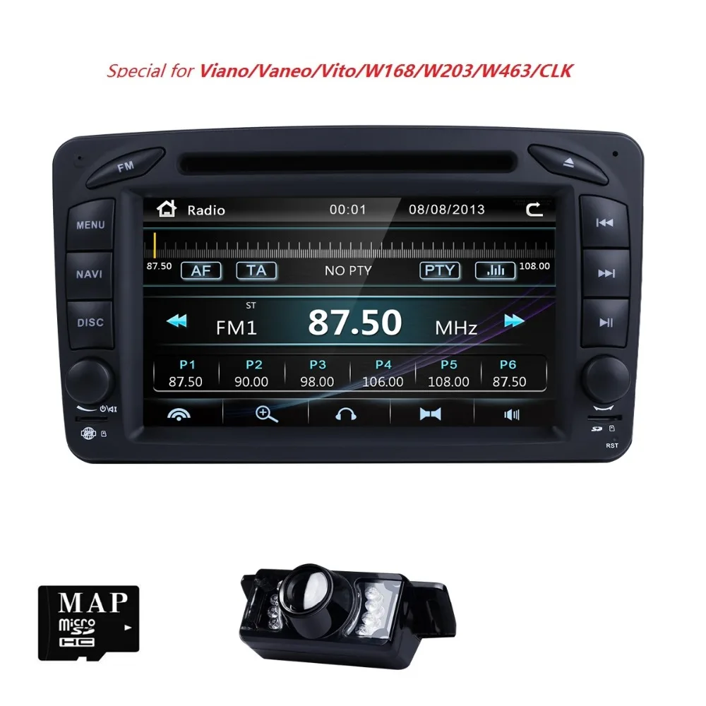 Best AutoRadio 2 Din Car DVD Player Multimedia For Mercedes Benz vito w639 CLK C-209 W203 W168 ML W163 W463 viano Vaneo1998-2006Audio 3
