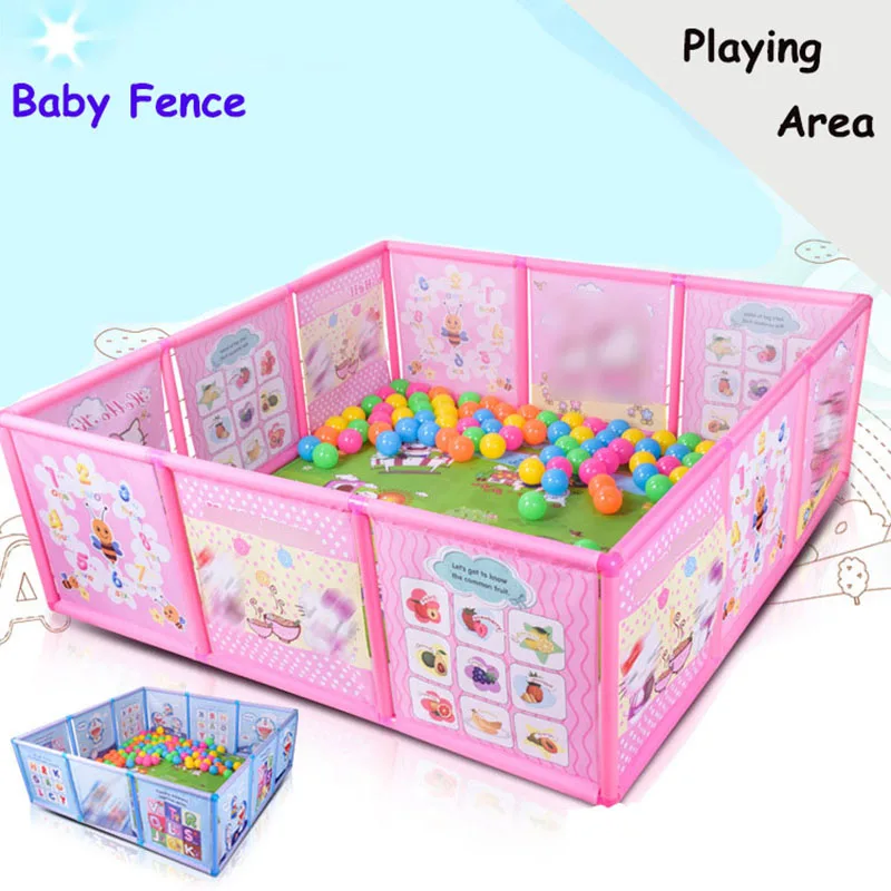 

Cartoon Children Kids Plastic Play Fence Baby Safety Fence Pool Baby Game Toddler Crawling Crawl Safety/Pool Balls 100 Pcs 6CM