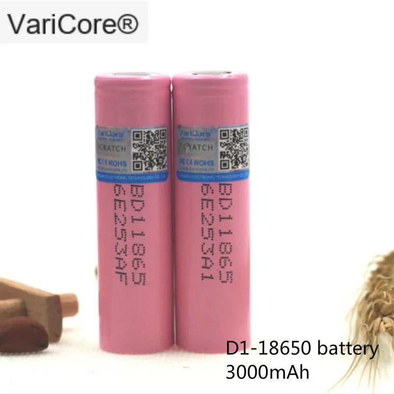 Новая оригинальный varicore D1 3000 мАч 3 7 в 18650 литиевая аккумуляторная батарея для
