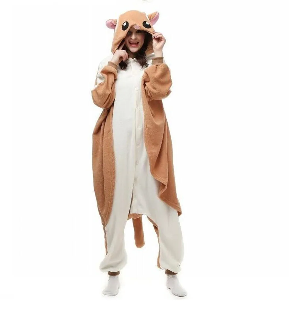 

Cartoon animals Kigurumi Flying Squirrel Onesies Pajamas Unisex Adult Pajamas Cosplay Costume Animal Onesie Sleepwear Jumpsuit