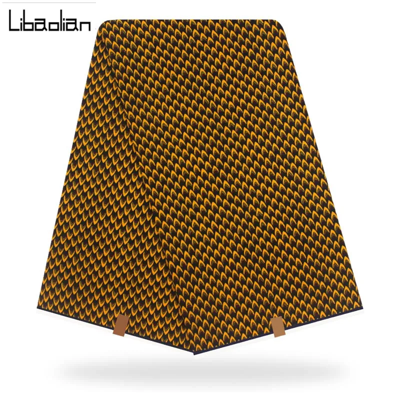 

Free Shipping 2019 Ankara Hot Wax Material African Batik Wax Veritable Ankara Wax For Women Dress 100% Cotton F905-08