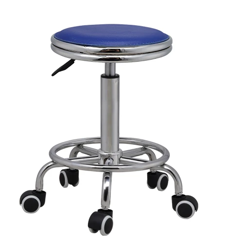 Classic Simple Design Lifting Chair Swivel Office Chair High Quality PU Material Solid Bar/Laboratory/Hair Salon Chair cadeira