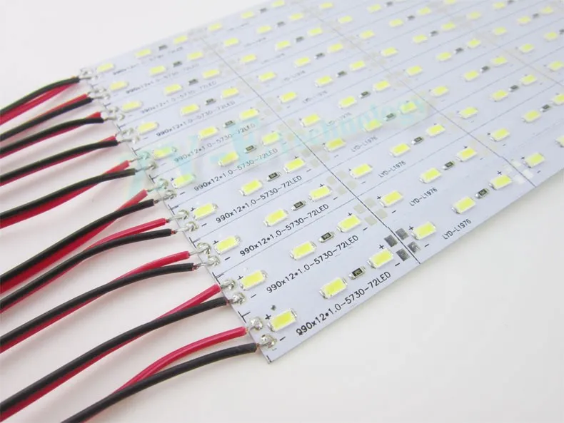 10 шт.* 50 см светодиодный светильник супер яркий 50 см DC12V 36 SMD 5630 Светодиодный жесткий светильник с алюминиевой оболочкой+ крышка из поликарбоната