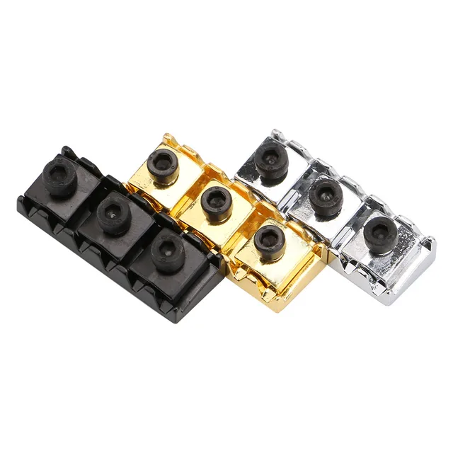 1Pcs Metal Black/Silver/Gold Guitar Locking Nut String Lock for Style Guitar With Allen Wrench