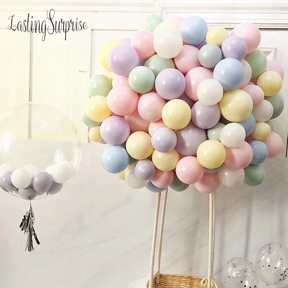 10 &quot10 шт. счастливый Brithday Макарон шар Карамельный цвет чистого латекса шары