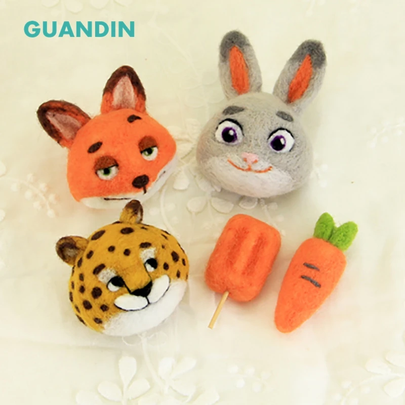GUANDIN посылка необработанный войлочный материал упаковка сделай сам Mr.Tiger & Mrs.