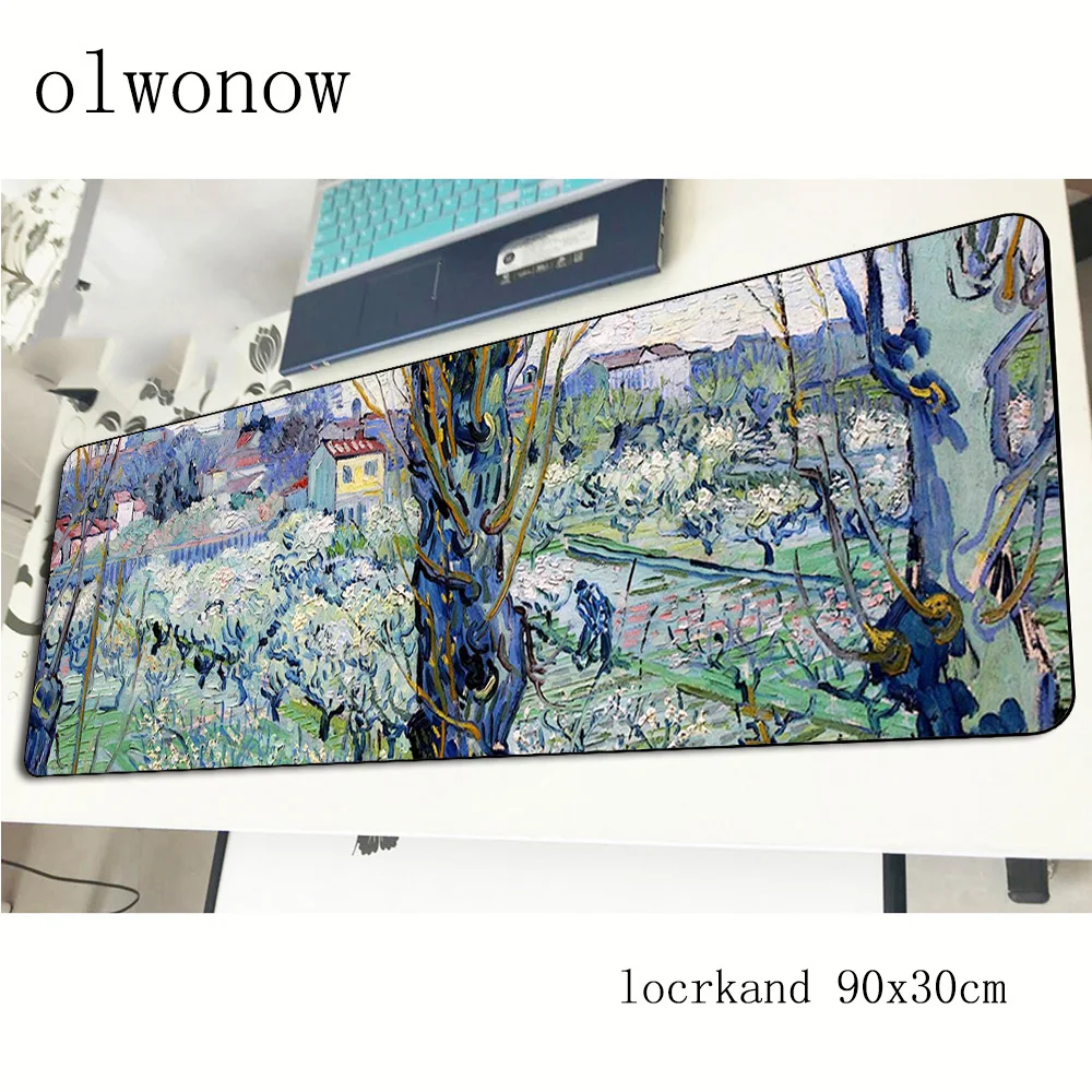 Коврик для мыши van gogh 900x300x2 мм самый дешевый игровой коврик с HD принтом Настольный
