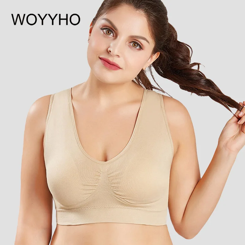 

6XL Big Sports Bra,Breathable Plus Size Wire Free Yoga Bra,Women Fitness Padded Sleep Daily Gym Top Vest,Comforable Sport Bra